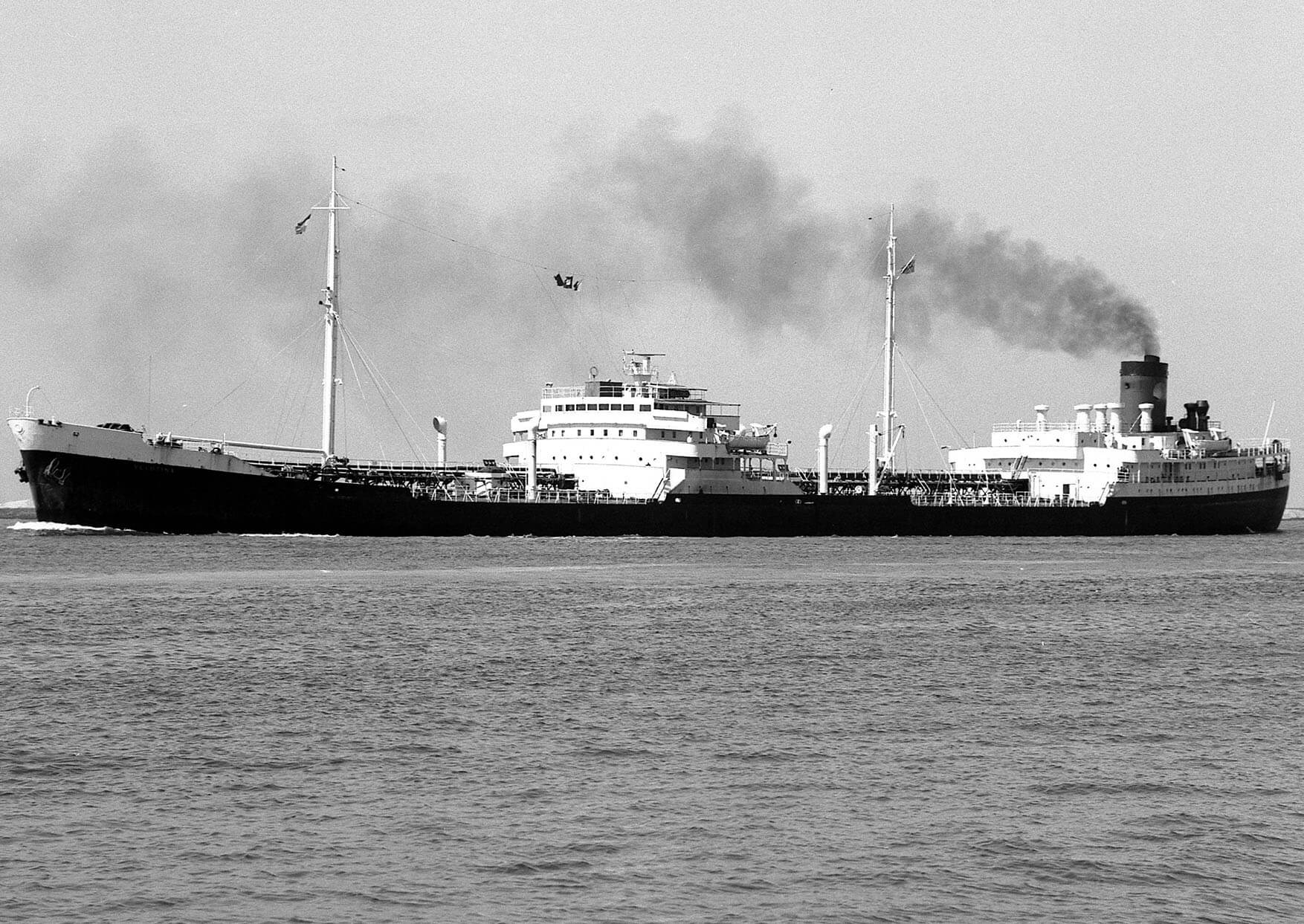 Black and white photograph of the Veluntina
