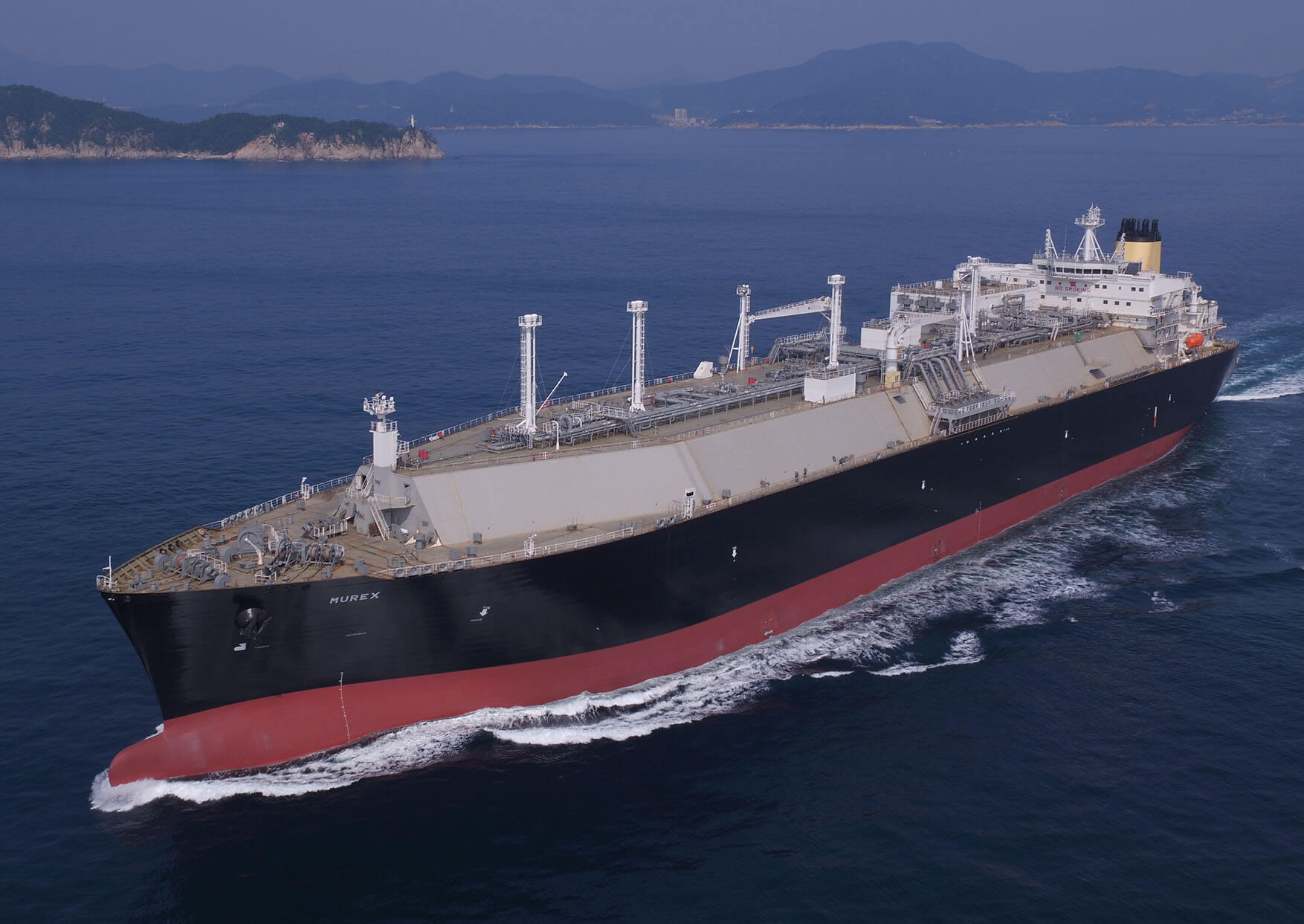 Color photograph of the latest generation Murex ship